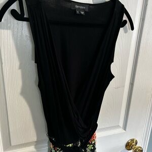 Karen Kane Black Wrap Sleeveless Dress
